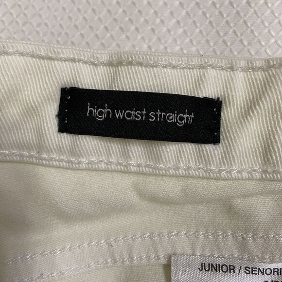 Ella Moss High Waist Straight Leg White Denim Jeans Size 8/29 - Picture 6 of 15